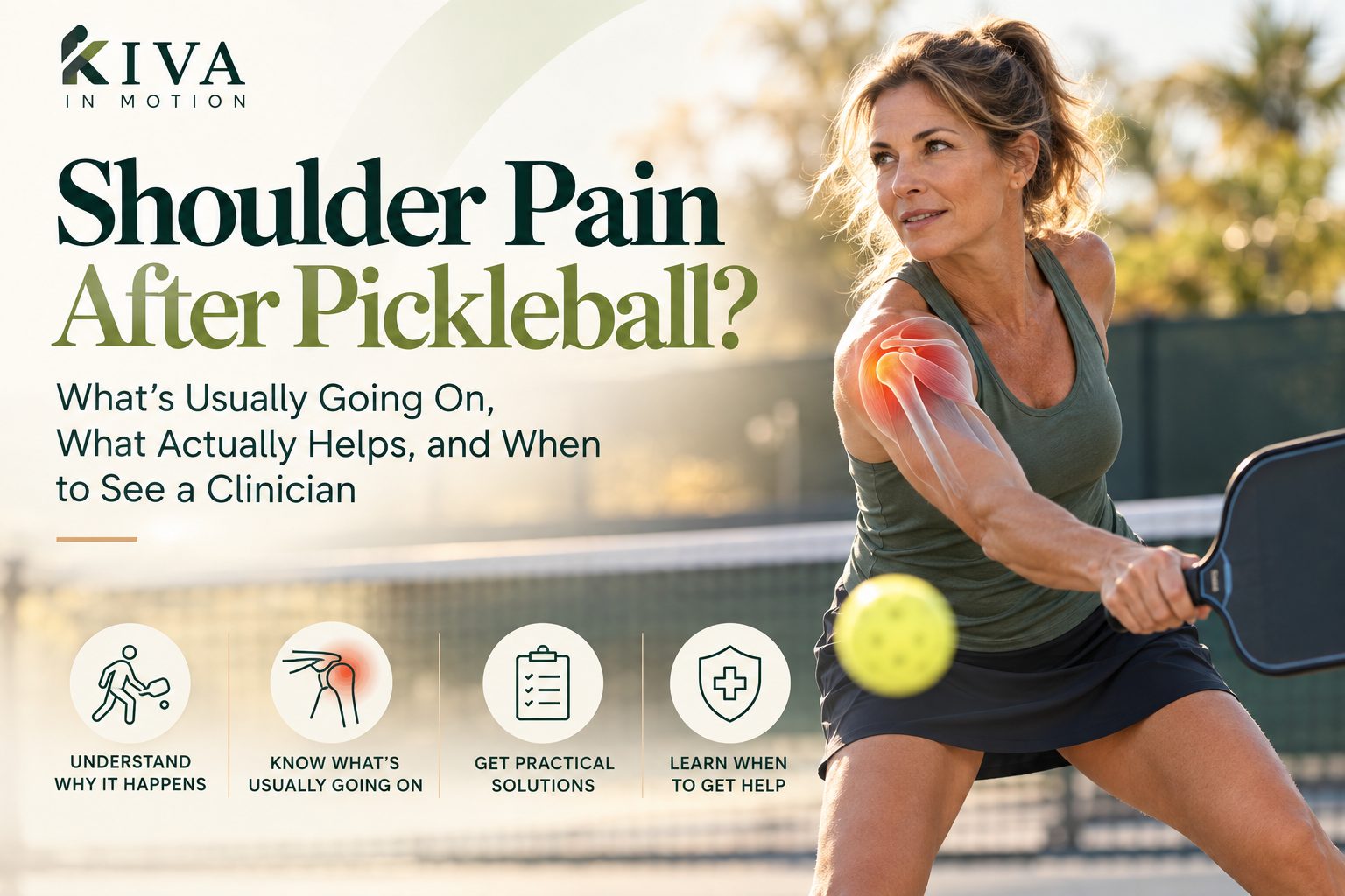Shoulder Pain After Pickleball: What Is Usually Going On and What Actually Helps